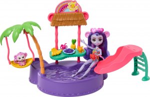Mattel Zestaw Enchantimals Tropikalny basen + lalka Małpka 1