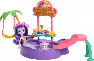 Mattel Zestaw Enchantimals Tropikalny basen + lalka Małpka 4