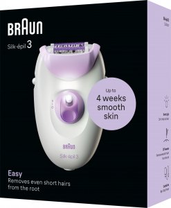 Depilator Braun Braun Silk-épil 3 3-000 biało-fioletowy 2