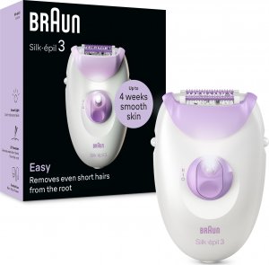 Depilator Braun Braun Silk-épil 3 3-000 biało-fioletowy 3