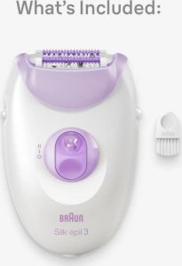 Depilator Braun Braun Silk-épil 3 3-000 biało-fioletowy 8