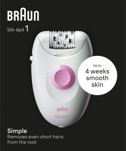 Depilator Braun Braun Silk-épil 1 1-000 biało-różowy 2