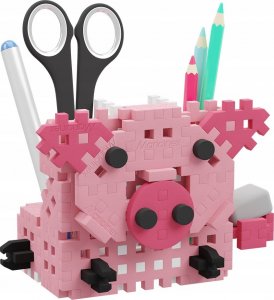 Marioinex Klocki konstrukcyjne Mini Waffle - Przybornik świnka 70 elementów 2