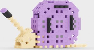 Marioinex Klocki Mini waffle Nature* - Ślimak 50 elementów 4