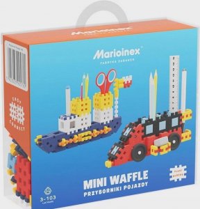 Marioinex Klocki konstrukcyjne Mini Waffle - Przyborniki pojazdy 140 elementów 1