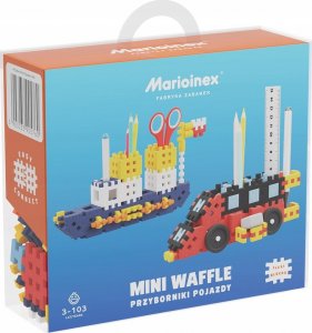 Marioinex Klocki konstrukcyjne Mini Waffle - Przyborniki pojazdy 140 elementów 2