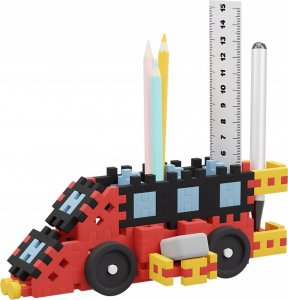 Marioinex Klocki konstrukcyjne Mini Waffle - Przyborniki pojazdy 140 elementów 3