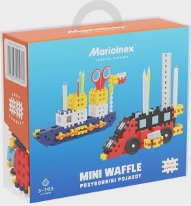 Marioinex Klocki konstrukcyjne Mini Waffle - Przyborniki pojazdy 140 elementów 5