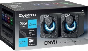 Głośnik Defender Głośniki Defender ONYX 2.0 6W USB podświetlenie LED 8