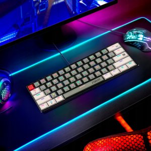 Klawiatura Defender Klawiatura bezprzewodowa Defender FORGE GK-345 mechaniczna bluetooth + 2.4 Ghz + kabel Gaming + gra RGB 6