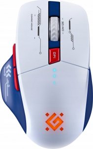 Mysz Defender Mysz bezprzewodowa Defender TISA GM-126 optyczna 1600dpi 2.4 GHz + Bluetooth biało-niebieska RGB AKUMULATOR 6 przycisków Gaming 1