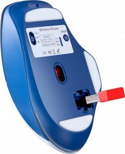 Mysz Defender Mysz bezprzewodowa Defender TISA GM-126 optyczna 1600dpi 2.4 GHz + Bluetooth biało-niebieska RGB AKUMULATOR 6 przycisków Gaming 5