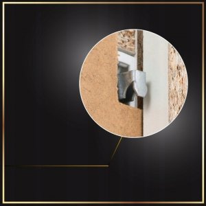 Stamar Szafka Biała Łazienkowa Wisząca z Lustrem 50 x 60 cm Lampka Oświetlenie LED 5