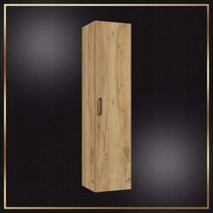 Stamar Słupek Łazienkowy Wiszący Gaja Szafka Złoty Dąb 143 cm Cichy Domyk 2 Półki 2