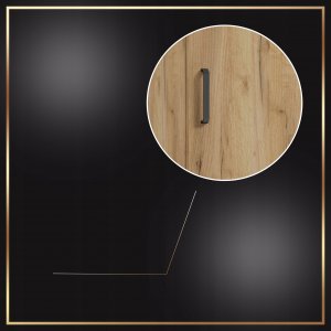 Stamar Słupek Łazienkowy Wiszący Gaja Szafka Złoty Dąb 143 cm Cichy Domyk 2 Półki 3