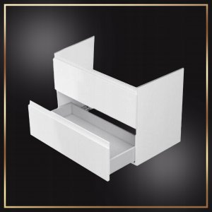 Stamar Biała Szafka Wisząca Łazienkowa pod Umywalkę 60 x 60 x40 Cichy Domyk Połysk 2