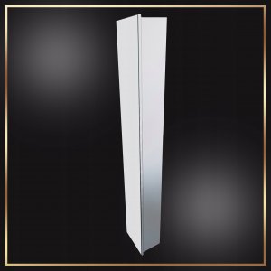 Stamar Biały Słupek Łazienkowy Slim Front Lustro 125 x 23 x 22 cm 5 Półek Połysk 4