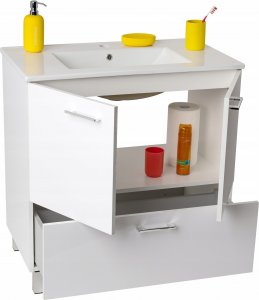 Stamar Szafka łazienkowa z umywalką stojąca połysk 80 x47 2