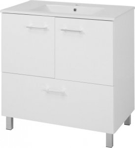 Stamar Szafka łazienkowa z umywalką stojąca połysk 80 x47 3