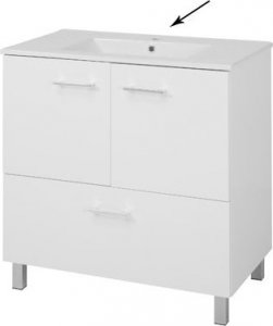 Stamar Szafka łazienkowa z umywalką stojąca połysk 80 x47 5