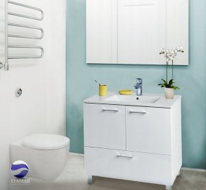 Stamar Szafka łazienkowa z umywalką stojąca połysk 80 x47 10