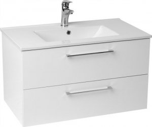 Stamar Szafka łazienkowa z umywalką 80 cm biała połysk 11