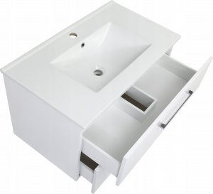 Stamar Szafka łazienkowa z umywalką 80 cm biała połysk 3