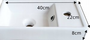 Stamar Mała szafka z umywaką do łazienki 40 nóżki metal 3