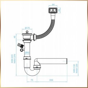 Stamar Szafka Kuchenna Sonoma 60 Slim + Zlew Deante + Syfon + Bateria Wysoka Beż 15