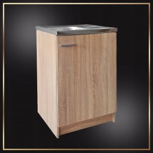 Stamar Szafka Kuchenna Sonoma 60 Slim + Zlew Deante + Syfon + Bateria Wysoka Beż 2