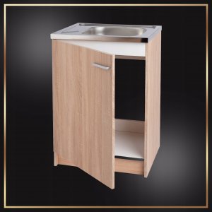 Stamar Szafka Kuchenna Sonoma 60 Slim + Zlew Deante + Syfon + Bateria Wysoka Beż 3