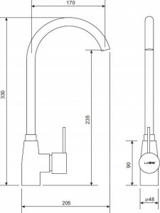 Stamar Szafka kuchenna sonoma 80 + zlew + bateria wysoka 8