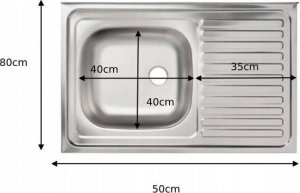 Stamar Szafka kuchenna sonoma 80 + zlew + bateria wysoka 9