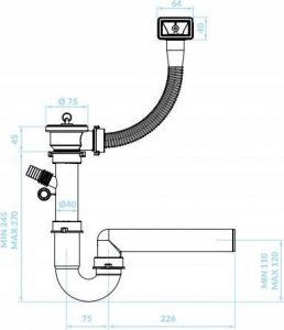 Stamar Szafka kuchenna sonoma 80 + zlew + bateria wysoka 10