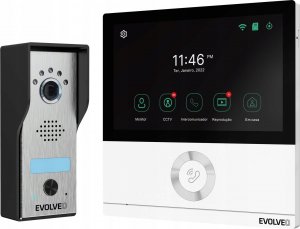 Evolveo EVOLVEO DoorPhone AHD7, Sada domácího WiFi videotelefonu s ovládáním brány nebo dveří bílý monitor 1