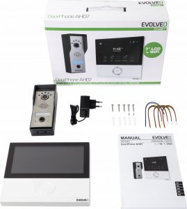 Evolveo EVOLVEO DoorPhone AHD7, Sada domácího WiFi videotelefonu s ovládáním brány nebo dveří bílý monitor 7