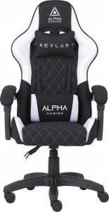 Fotel Alpha Gaming Kevlar Biały Tkanina Materiał 1
