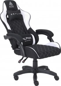 Fotel Alpha Gaming Kevlar Biały Tkanina Materiał 3