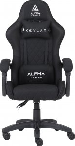 Fotel Alpha Gaming Fotel Gamingowy Krzesło Gracza Biurowy Alpha Gaming Kevlar Czarny Tkanina Materiał 1