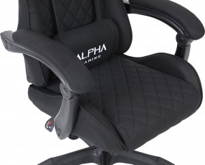 Fotel Alpha Gaming Kevlar Czarny Tkanina Materiał 6