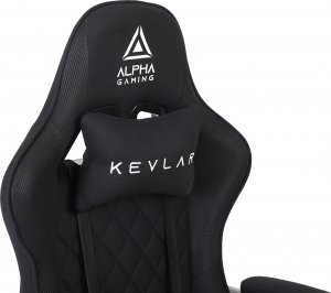 Fotel Alpha Gaming Kevlar Czarny Tkanina Materiał 7