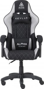 Fotel Alpha Gaming Fotel Gamingowy Krzesło Gracza Biurowy Alpha Gaming Kevlar Szary Tkanina Materiał 1