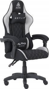 Fotel Alpha Gaming Kevlar Szary Tkanina Materiał 2