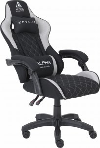 Fotel Alpha Gaming Kevlar Szary Tkanina Materiał 5
