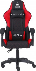 Fotel Alpha Gaming Fotel Gamingowy Krzesło Gracza Biurowy Alpha Gaming Kevlar Czerwony Tkanina Materiał 1