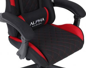 Fotel Alpha Gaming Kevlar Czerwony Tkanina 6