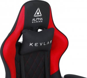 Fotel Alpha Gaming Kevlar Czerwony Tkanina 7