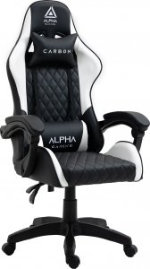 Fotel Alpha Gaming Carbon Biały Porządny 1