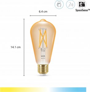 WiZ ,ST64 Edison,7W,2000-5000,ST64,E27,2 pcs lightsource + 1 remote controller 14