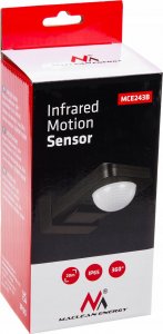 Maclean Czujnik ruchu PIR Maclean MCE243 B na podczerwień, IP65, max 2000W, czarny 5